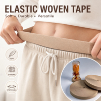 Ruban élastique jaune vif durable avec logo personnalisé pour textiles de maison en jacquard, certifié GRS, fabrication directe, doux