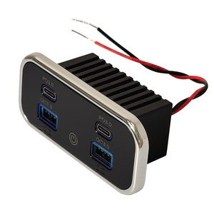 Chargeur de voiture réversible avec interrupteur tactile, 4 ports USB, double QC PD, 12/24 V, <span class=keywords><strong>adaptateur</strong></span> de prise pour van, siège, camping-car - Product Image 6