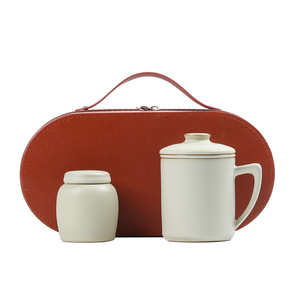 Taza de Cerámica con Tapa Resistente al Calor, Estilo Chino Tradicional, Regalo Empresarial, Uso en Oficina, Recuerdo para Personas Mayores, Reunión Anual - Product Image 5