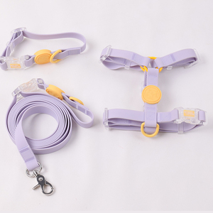 Suministros para mascotas <span class=keywords><strong>Collar</strong></span> de correa de perro impermeable de Color púrpura con hebilla rápida Correa de perro de goma recubierta de Pvc ajustable y <span class=keywords><strong>Collar</strong></span> - Product Image 6