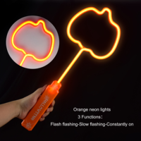 Baguette Magique Lumineuse LED en Plastique pour Halloween, Cadeaux de Fée Princesse, Décoration de Fête Néon, Fournitures pour Événements et Clubs, Vente en Gros