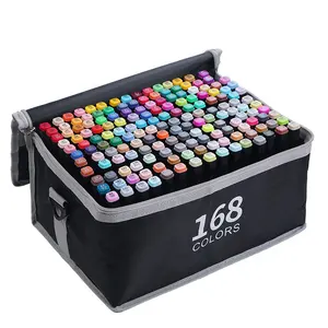 24 Color 168 Colors Permanent Markers Alcohol Ink Markers Brush Dual Tips Professional Drawing Marker Set