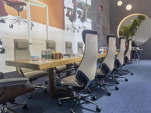 Silla de Oficina Ergonómica Comercial de Respaldo Alto, Cuero Genuino, Base de Aluminio Ajustable en Altura, Moderna, para Oficina en Casa o Taller - Product Image 4