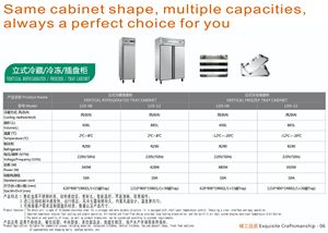 Congélateur vertical commercial 400L 885L en acier inoxydable, sans givre, avec bac d'insertion, équipement de cuisine pour restaurant - Product Image 6