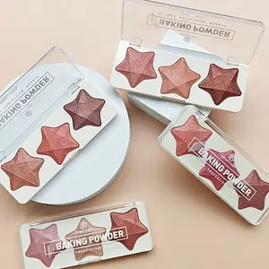 Paleta vegana impermeable de pájaro romántico, logotipo personalizado, bronceador y Resaltadores DE ALTO pigmento, rubor con forma de corazón, rubor brillante