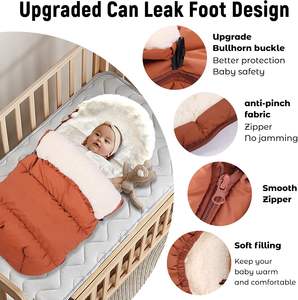 <span class=keywords><strong>Saco</strong></span> de dormir para cochecito de invierno, <span class=keywords><strong>saco</strong></span> de dormir para bebé, bolsa de banderines infantil de lana cálida, <span class=keywords><strong>saco</strong></span> de pie impermeable a prueba de viento OEM al por mayor - Product Image 5