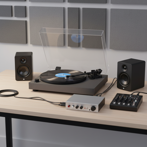 Système Hi-Fi de conception privée fourni par l'usine, lecteur de disques vinyles/lecteur de disques vinyles avec sortie Bluetooth pour la maison et le bureau - Product Image 2
