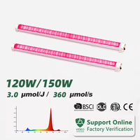 3.0umol/J spectre rouge profond Osr 660nm 730nm LM301H EVO LM281B 4Ft 120W 150W sous la barre de lumière LED d'auvent pour la zone ombragée