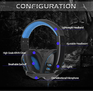 Auriculares para juegos con cable que brillan con LED, PS4, portátil, tableta, teléfono inteligente, consola de juegos para ordenador, diadema deportiva electrónica especial - Product Image 4