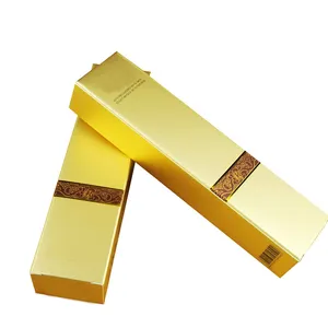 Custom Hot Stamping 15 Ml Luxe Doorlopende Slanke Spray Roller Flessen Dozen Goud Parfum Papier Doos