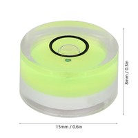 Niveau à bulle universel rond de 15 mm avec échelle pour le nivellement des plans de travail, vente en gros CE
