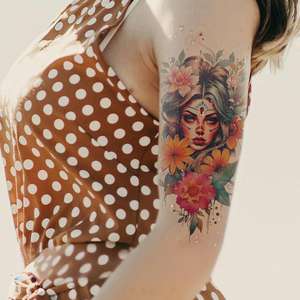 Tatouages temporaires 3D blancs en forme de crâne pour hommes et femmes, écologiques, non toxiques, imperméables, pour les <span class=keywords><strong>bras</strong></span>, les corps, les cou - Autocollants de <span class=keywords><strong>tatouage</strong></span> réalistes - Product Image 3