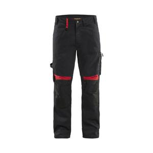 BLAKLADER - 155618609956C48 Pantalones sin bolsillos para uñas Negro/Rojo-EAN 7330509765630 PANTALONES DE TRABAJO DE CARGA - Product Image 1