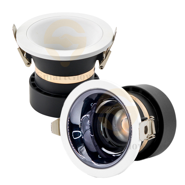 Tuya WiFi Zigbee Smart Home LED Ceiling Spotlight Pop Light Fittings Ceiling Downlight COB Downlight Frame Anti Glare Downlights