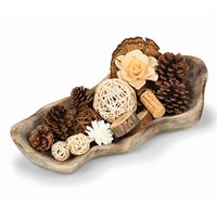 Bol à pâte en bois ondulé à bord vivant pour décoration en bois de racine naturelle sculpté à la main bol à fruits de ferme en bois fait à la main