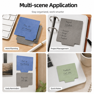 Blocs-notes autocollants en PET et papier, classeurs de notes, forte adhérence, écriture nette, plusieurs couleurs pour le bureau - Product Image 2