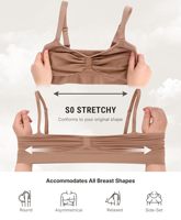 Soutien-gorge sans coutures en stock pour femmes, sans armatures, confortable, avec bretelles réglables et dos large
