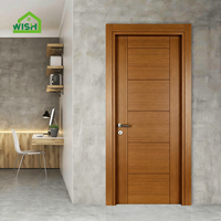 Puerta de Madera Moderna para Dormitorio, Puerta Interior de MDF con Aislamiento Acústico, Acabado Tallado Plano, Aislamiento Acústico