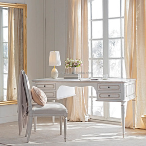 Escritorio de Computadora Moderno de Madera Blanco Rústico Coco <span class=keywords><strong>Madame</strong></span> MYHOME 2025, Resistente para Uso en Oficina en Casa - Product Image 3
