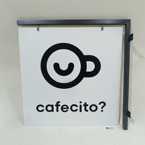 Studio Cafe Shop Custom Logo Rectangle Square Blade <b>Sign</b> Outdoor <b>Wall</b> Mounted Stainless Steel Blade Signage for Store - Product Image 4