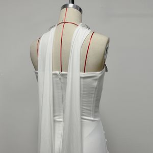 <span class=keywords><strong>Robe</strong></span> <span class=keywords><strong>longue</strong></span> de soirée élégante de luxe sans bretelles, ornée de perles et de strass, style moulant, pour la vente en gros et le dropshipping - Product Image 6