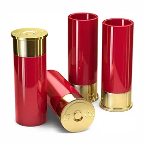 Gepersonaliseerde 1.5Oz Mini Bullet Whisky Glas Pumpgun Cartridges Shotglaasjes Plastic 12 Gauge Shotglazen Set Van 4