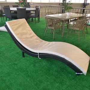 Best Selling Outdoor Furniture Rattan S Shaped Chaise Lounge Personalizado Modern Sun Beds Outdoor Furniture Lettino Sole