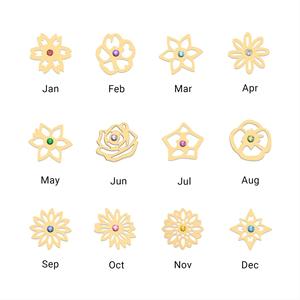 SongYi Personnalisable DIY Or <span class=keywords><strong>Bracelet</strong></span> Dainty <span class=keywords><strong>Naissance</strong></span> Fleur Bijoux pour <span class=keywords><strong>Maman</strong></span> Mode Charme Bracelets - Product Image 2