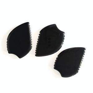 Tabla de Guasha de Obsidiana Negra de Nuevo Diseño, Masajeador Facial para la Piel - Product Image 4