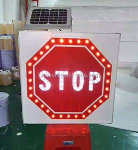 الأمن عاكس لافتات التحذير للطاقة الشمسية الصمام المرور لافتات - Product Image 3