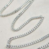 Mode 925 argent Sterling DC coupe chaîne à maillons cubains pour les femmes faisant Anti ternissement Bracelet collier bijoux à bricoler soi-même accessoires