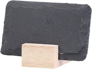 Mini panneaux de <span class=keywords><strong>tableau</strong></span> pour tables, paquet de 16-Petits tableaux rustiques en ardoise de 2x3 pouces avec supports en bois - Product Image 2