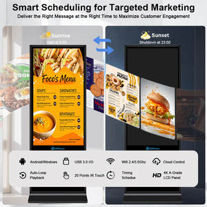 Pantalla Táctil LCD Android 4K de 55 Pulgadas, Señalización Digital, <span class=keywords><strong>Kiosco</strong></span> Publicitario Vertical, Kioscos Independientes de Pie - Product Image 3