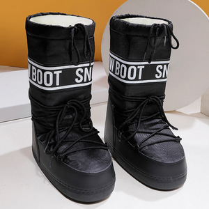 Bottes de neige mi-mollet en néoprène pour femmes, confortables et chaudes, <span class=keywords><strong>avec</strong></span> plateforme, pour l'hiver, personnalisables <span class=keywords><strong>avec</strong></span> logo, idéales pour le ski en extérieur - Product Image 4