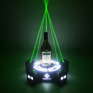 LED לייזר יין מגיש VIP בקבוק שירות carrier יין ירוק לייזר תצוגת stand עבור מועדון לילה בר טרקלין מסיבת חתונה