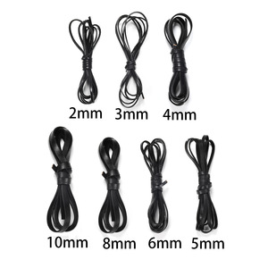 Cordon carré en cuir véritable de vache, 2M, pour la fabrication de bijoux DIY, matériel artisanal, couleurs noir, marron, kaki - Product Image 4
