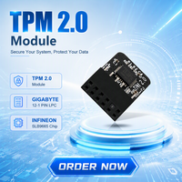 GIGABYTE TPM GC-TPM 2.0 12Pin 12-1Pin Antarmuka LPC GC-TPM2.0_S Infineons_SLB9665 Modul GIGA TPM 2.0 untuk Motherboard GIGABYTE