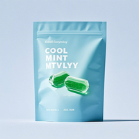 Bonbons refermables imprimés sur mesure Doypack sac en plastique de qualité alimentaire pochette debout emballage pour bonbon bleu