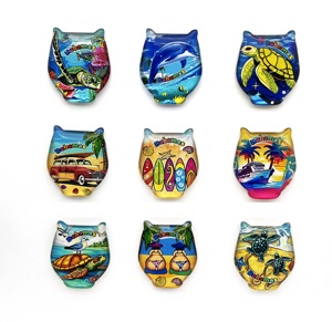 Imán de Cristal para Refrigerador con Diseño de Tortuga Marina 3D, Recuerdo de las Bahamas, Venta al Por Mayor Personalizada por el Fabricante - Product Image 2
