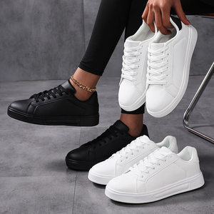 Custom Logo Breathable Patent Leather Casual Sneakers Lace up Low <b>Top</b> for Men and Women Wholesale - Product Image 4