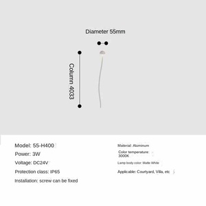 <span class=keywords><strong>Lampe</strong></span> de Paysage Extérieur Moderne avec Lumière LED Étanche Simple Art Atmosphère IP65 Petite Taille pour Villa Cour Pelouse Jardin Décor - Product Image 6