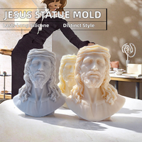 Moule en silicone AOHUA pour statue de Jésus écologique, sculpture de buste unique, moule à bougie en cire de soja, mythologie grecque, pour la maison, en stock