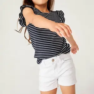 OEM Casual High Waist Baby Girl Jean Shorts High Quality Cotton Denim Kid's Shorts