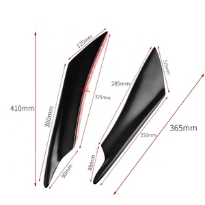 DTouch 4 universal Negro parachoques delantero spoiler <span class=keywords><strong>aletas</strong></span> <span class=keywords><strong>EVO</strong></span> spoiler coche universal de fibra de carbono de parachoques delantero <span class=keywords><strong>aletas</strong></span> conservas - Product Image 2