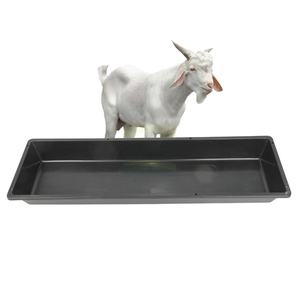 Abreuvoir pour moutons en <span class=keywords><strong>plastique</strong></span> PP noir de 1 m pour l'élevage du bétail, durable, résistant aux UV, abreuvoir pour animaux - Product Image 1