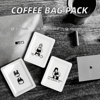 Petit sachet de café filtre à oreilles suspendues en aluminium, emballage de grains de café, sac en papier kraft gaufré PE pour aliments