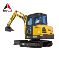 Ggx SDLG E635F — mini pelle de jardin compacte et hydraulique, pelle avec seau de 0,11 m3, alibaba, meilleur prix
