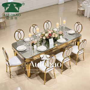 Mesas de Boda Rectangulares Modernas de Acero Inoxidable con Marco Metálico de Lujo en Oferta - Product Image 3