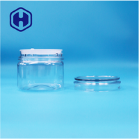 Pot de stockage transparent de qualité alimentaire en PET avec couvercle à vis pour thé café sucre en conserve aliments et collation-étanche sans BPA
