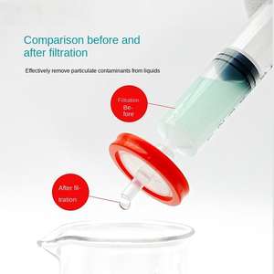 فلتر إبرة مايك ذو غشاء مسامي دقيق من مادة PTFE العضوية وألياف PVDF والنايلون ورأس فلتر الحقن من السليلوز MCE بأحجام 13*0.22-25*0.45 - Product Image 2